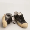 V-Star pour homme en toile noire avec étoile et talon gris glacier