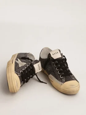 V-Star pour homme en toile noire avec étoile et talon gris glacier