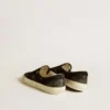 VCE Penstar pour homme en daim noir avec languette de talon en cuir noir