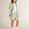 Vert clair avec fermeture à glissière