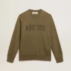 Vert olive pour homme avec lettrage doré