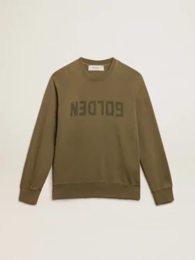 Vert olive pour homme avec lettrage doré
