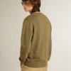 Vert olive pour homme avec lettrage doré
