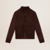 Veste aviateur de la Golden Collection en daim marron foncé