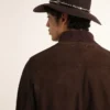 Veste aviateur de la Golden Collection en daim marron foncé