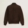 Veste aviateur de la Golden Collection en daim marron foncé