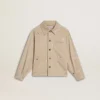 Veste beige pour enfant avec touches multicolores