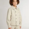 Veste beige pour enfant avec touches multicolores