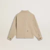 Veste beige pour enfant avec touches multicolores