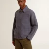 Veste bleue pour homme en denim de coton avec effet vieilli