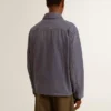 Veste bleue pour homme en denim de coton avec effet vieilli