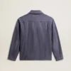 Veste bleue pour homme en denim de coton avec effet vieilli