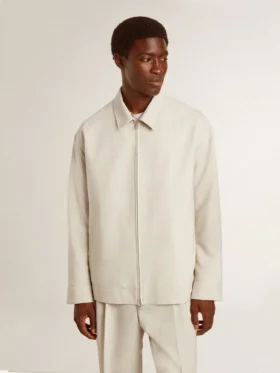 Veste Coach pour homme en mélange de laine kaki