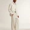 Veste Coach pour homme en mélange de laine kaki