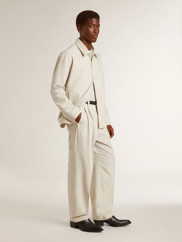 Veste Coach pour homme en mélange de laine kaki