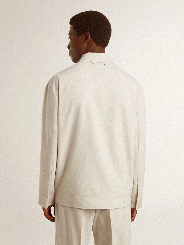 Veste Coach pour homme en mélange de laine kaki