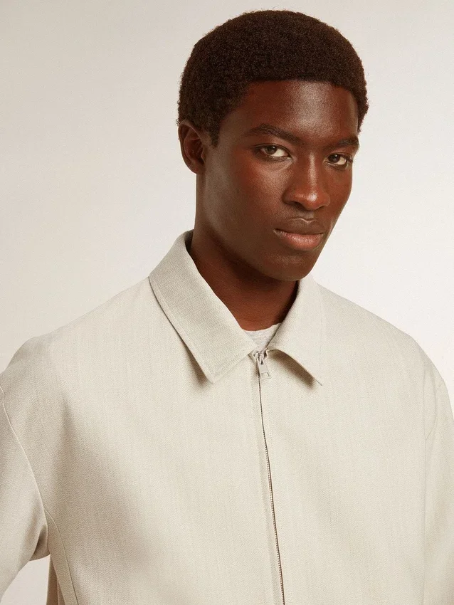 Veste Coach pour homme en mélange de laine kaki