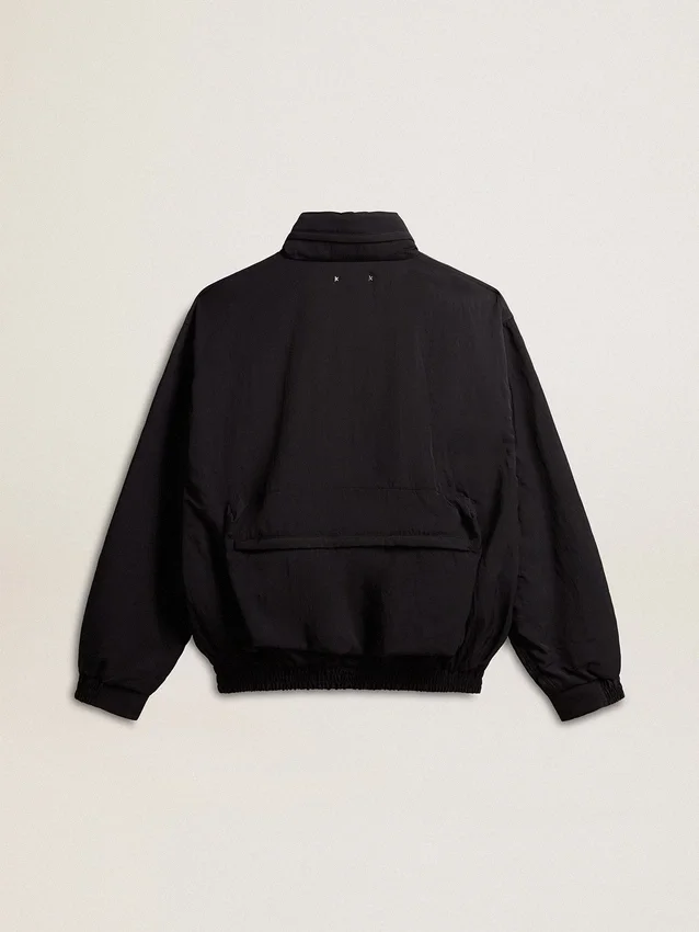 Veste coupe-vent noire à multiples poches