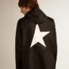 Veste coupe-vent pour homme avec logo et étoile blancs contrastés