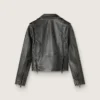 Veste de motard en cuir pour femme