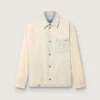 Veste de travail pour homme en denim couleur sable clair