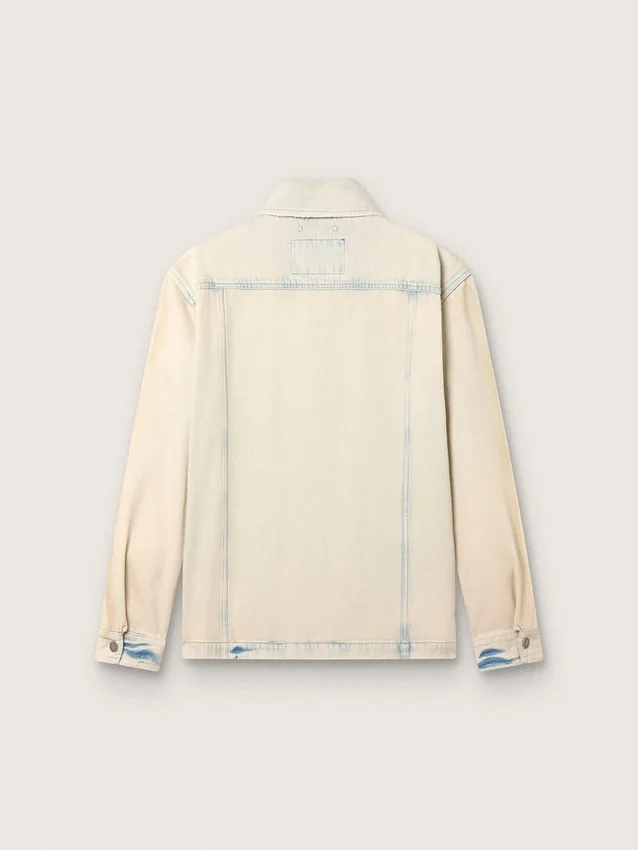 Veste de travail pour homme en denim couleur sable clair