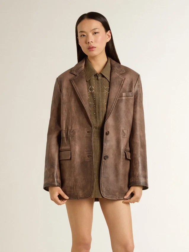 Blouson aviateur en laine pour femme