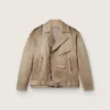 Veste en cuir unisexe traitée et teinte à la main
