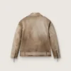 Veste en cuir unisexe traitée et teinte à la main
