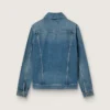 Veste en denim pour homme au délavage moyen