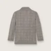 Veste femme à carreaux Prince de Galles gris avec broderies de cristaux