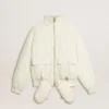 Veste matelassée crème pour femme