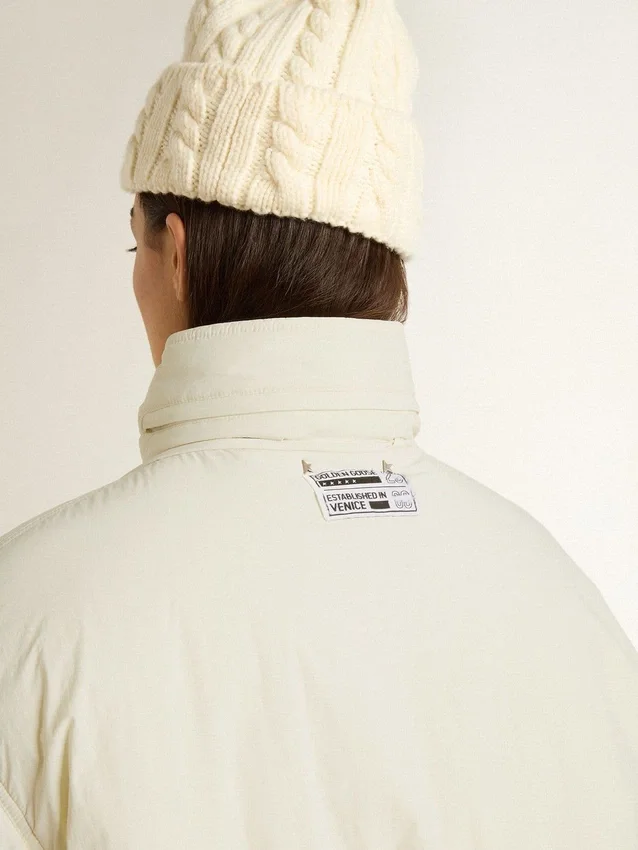 Veste matelassée crème pour femme