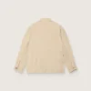 Veste safari pour femme en viscose beige à micro-chevrons