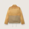 Veste safari unisexe en coton beige et vert militaire avec de grandes poches