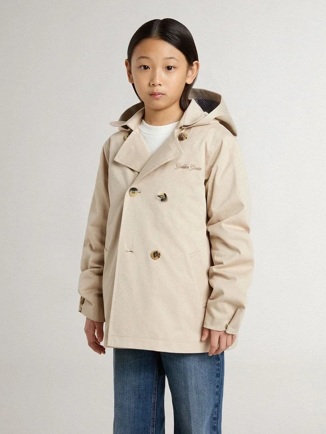 Veste trench pour enfant avec gilet intérieur amovible