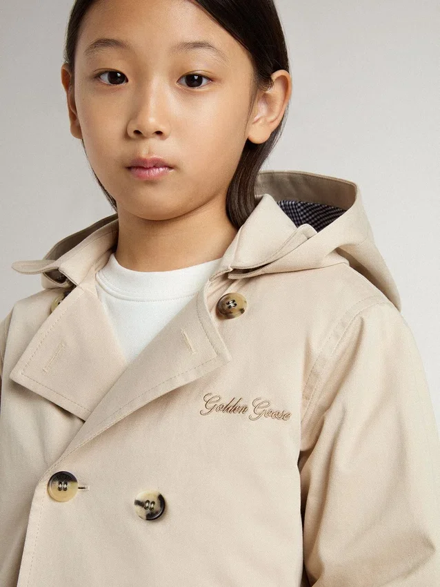 Veste trench pour enfant avec gilet intérieur amovible