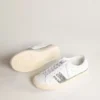 Yatay modèle 1B de Sneakers durables avec tige blanche d’origine biosourcée et paillettes argentées recyclées Y