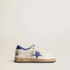 Young Ball Star avec étoile en cuir métallisé bleu et languette au talon