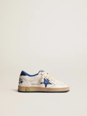 Young Ball Star avec étoile en cuir métallisé bleu et languette au talon