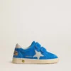 Young Ball Star en daim bleu clair avec étoile et languette au talon en nubuck gris