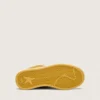 Young Ball Star en daim ocre avec étoile et languette au talon en cuir blanc brillant
