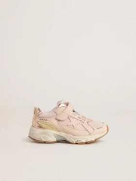 Young Lightstar en cuir rose et maille avec une étoile en cuir rose