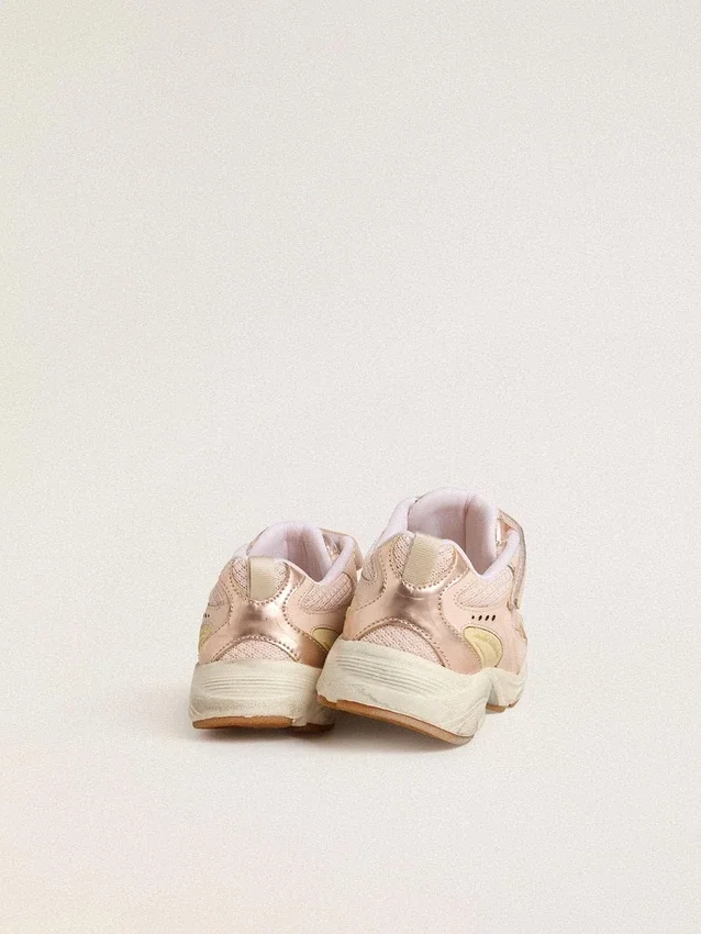 Young Lightstar en cuir rose et maille avec une étoile en cuir rose